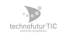 technofuturtic logo noir et blanc